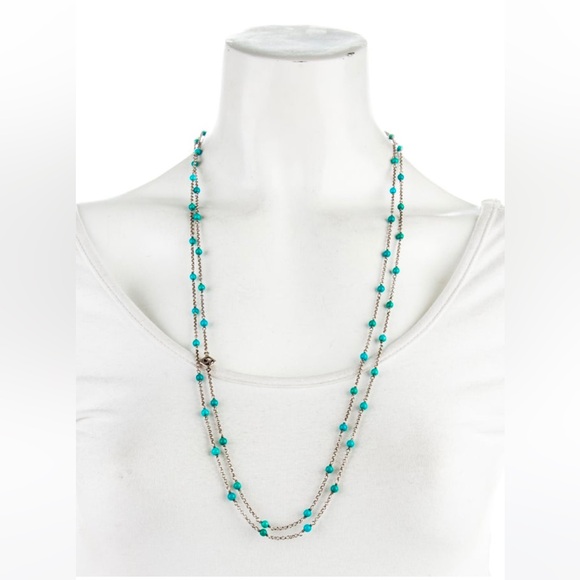 David Yurman Jewelry - David Yurman Turquoise Station Necklace